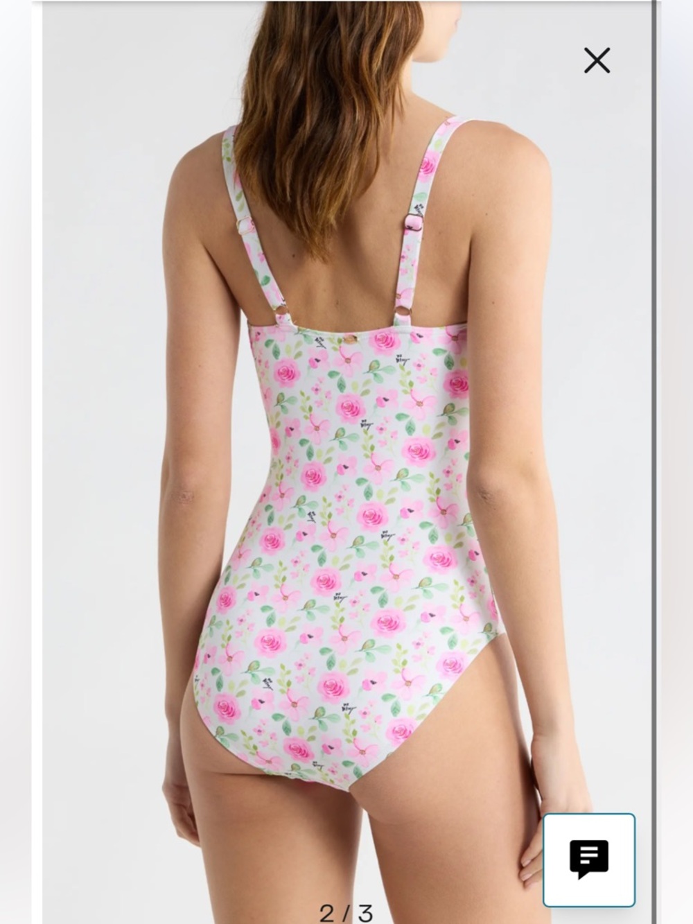 Betsey Johnson floral One-Piece bandeau swimsuit